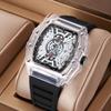 Lässige Mode High-End Automatische Quarz Hohl Luminous Wasserdichte Tonnenförmige 1703 Herrenuhr