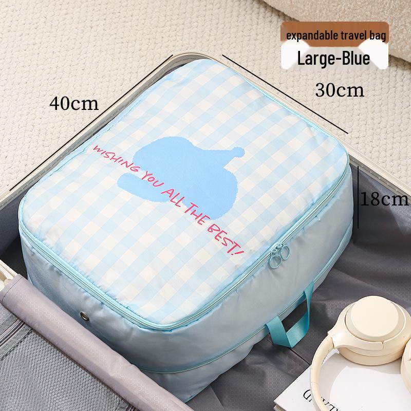 

7-Piece Travel Packing Cubes Set - Compressible Storage Organizer for Clothes