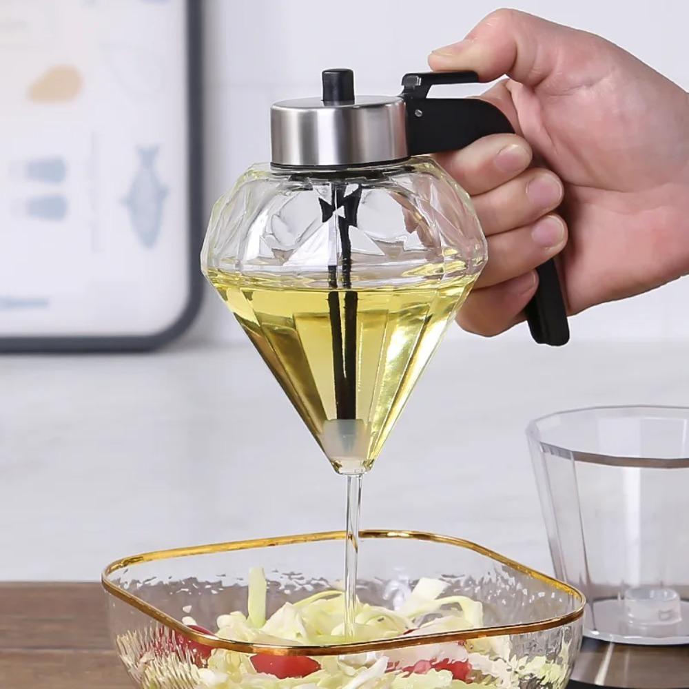 Clear  Shaped Honey Dispenser Glass Syrup Dispenser Practical Oil Dripper  Kitchen Gadgets
