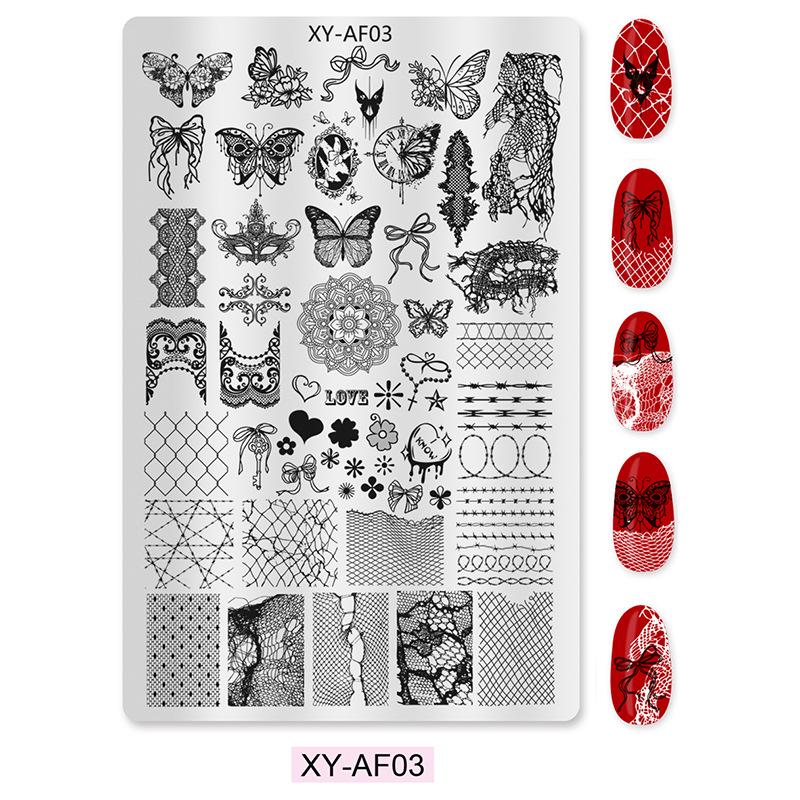 Butterfly & Cartoon Animal Nail Art Transfer Plate