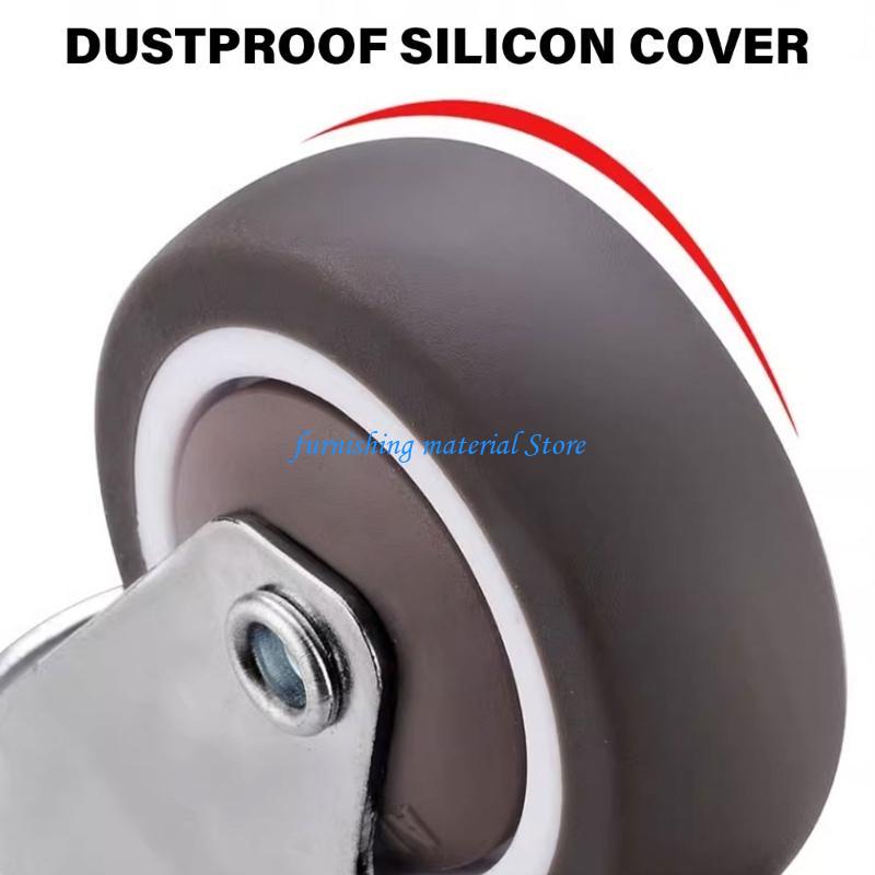 Y5GD 4 Stück 1,5 Zoll Weiche Gummiräder Lenkrollen Schwerlast Möbelrad Rolle für Plattformwagen Stuhl Langlebig