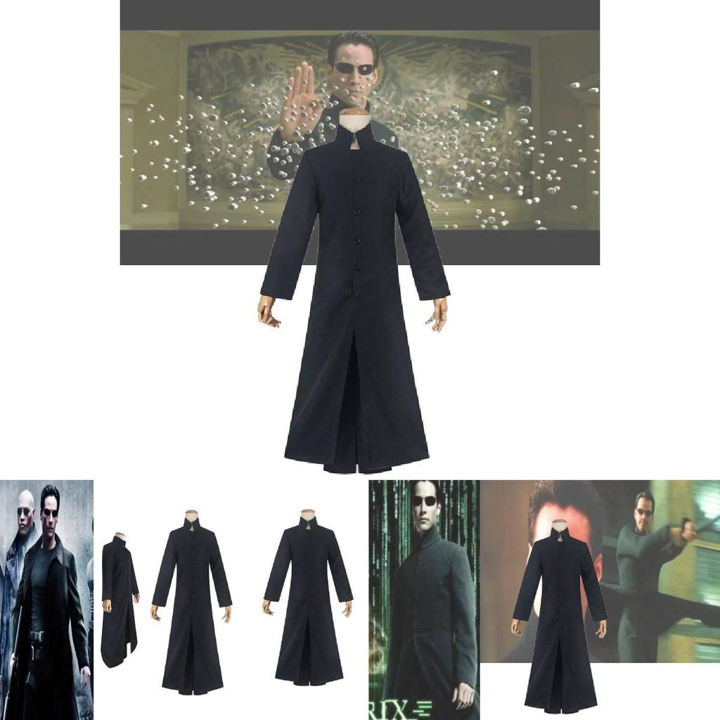 Film Matrix Kostium Cosplay Neo Kurtka Wiatrówka Kostium na Halloween