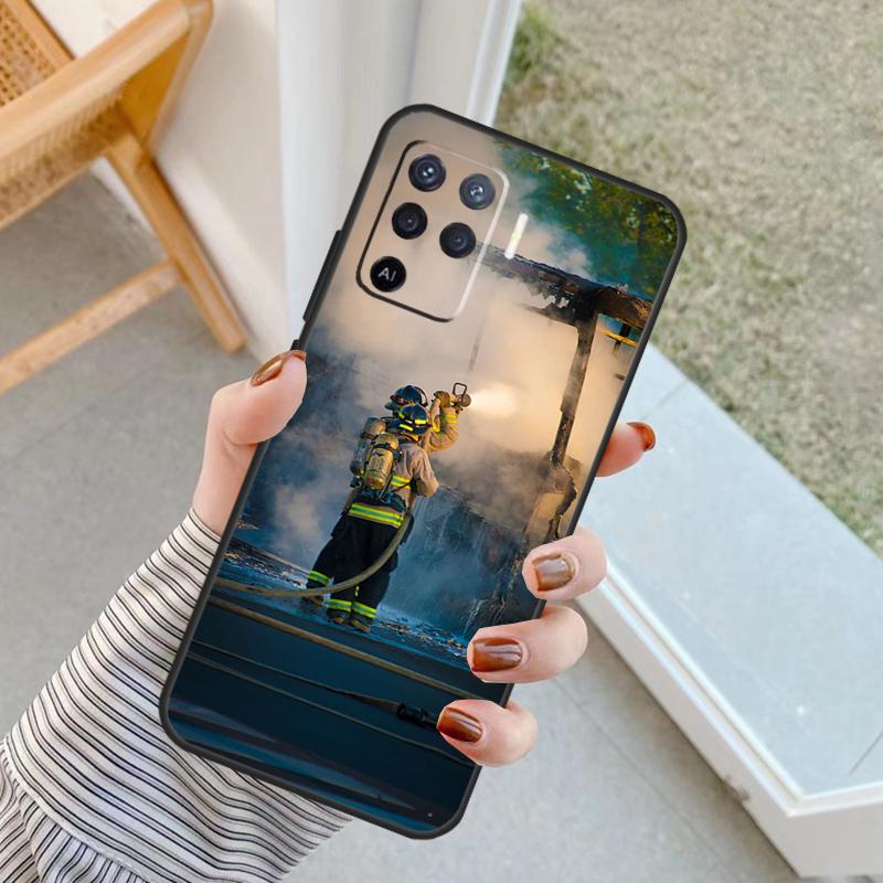Firefighter Heroes Case For Oppo A18 A78 A98 A38 A58 A60 A80 A40 A96 A76 A16 A94 A74 A54 A15 A17 A57 A77 A5 Pro