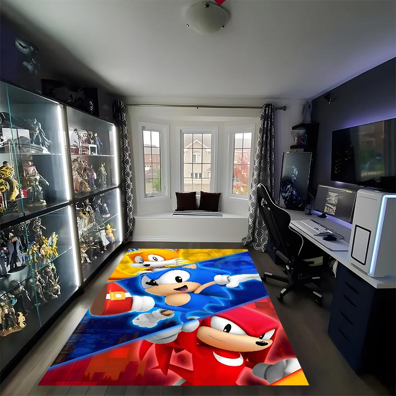 Sonic Printed Carpet, Rug for Office Chair Living Room Bedroom Kitchen Room Decor Gifts.