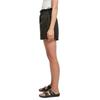 Short taille haute femme - Urban Classics - noir - style paperbag à volants - poches intégrées