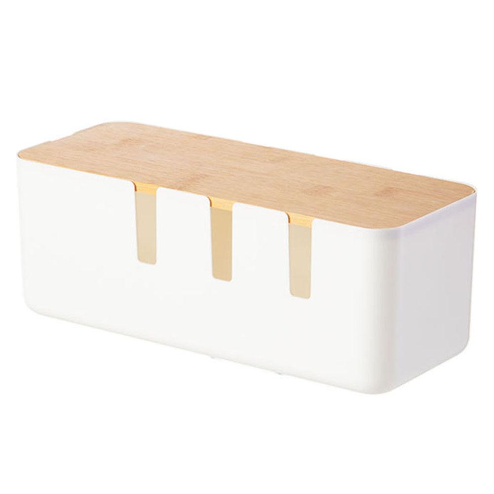 ABS Cable Box Cable Management Box Easy Access Slots Minimalist Aesthetic Removable Components For Electronics