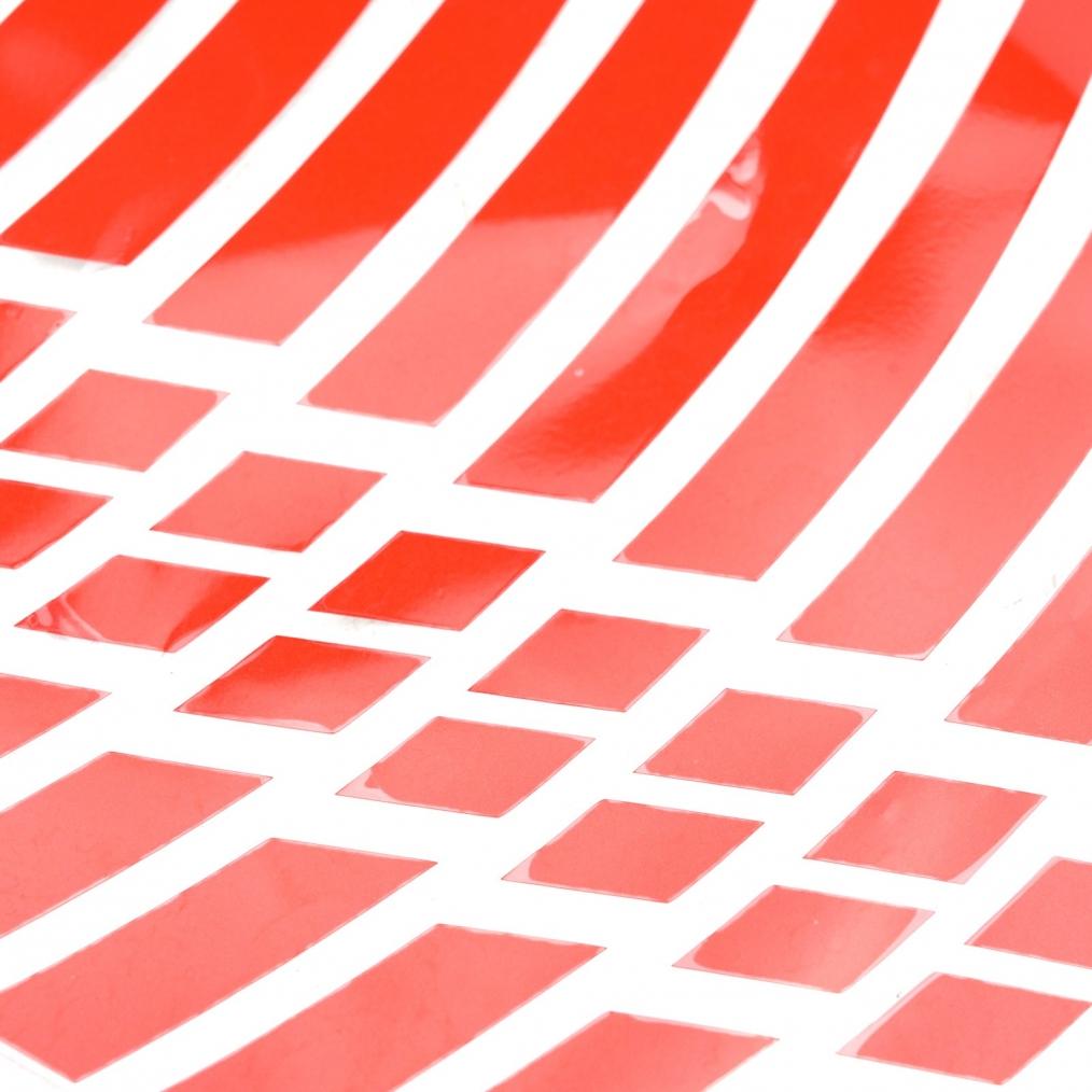 Ensure Safety and Style with Red Reflective Tape Sticker Set of 12