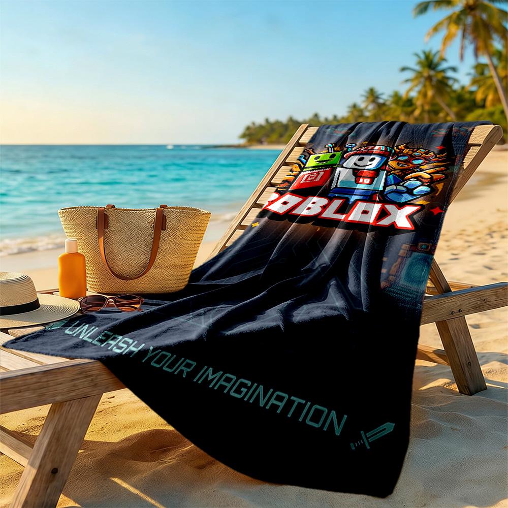 Roblox Beach Towel Quick-Dry Soft Microfiber Comfortable Lightweight