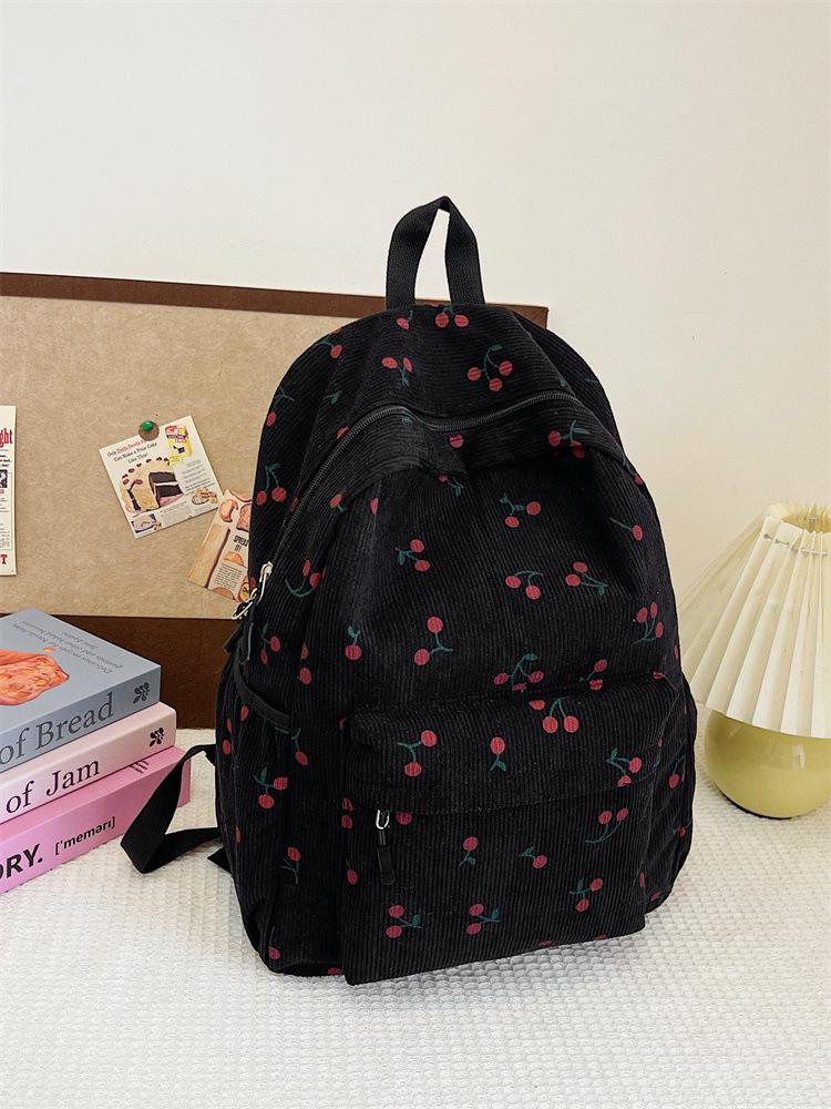 Montbell Corduroy Backpack for Girls: Versatile for Middle School and College Students