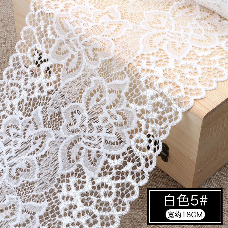Koronka Koronka Ubrania Dekoracyjne Spódnica Tkanina Akcesoria Tkaninowe Czarno-Białe Ręcznie Robione DIY Szeroka Koronka z Koronkową Krawędzią