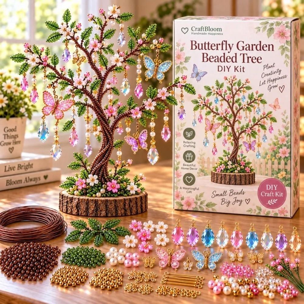 Crystal Bead Material Beading Craft Set Christmas Craft Kit  Christmas Tree Decoration
