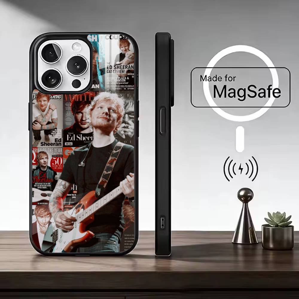 Ed Sheeran Hot Singer For Magsafe Phone Case for iPhone 17 16 15 14 13 12 11 Series Wireless Charging