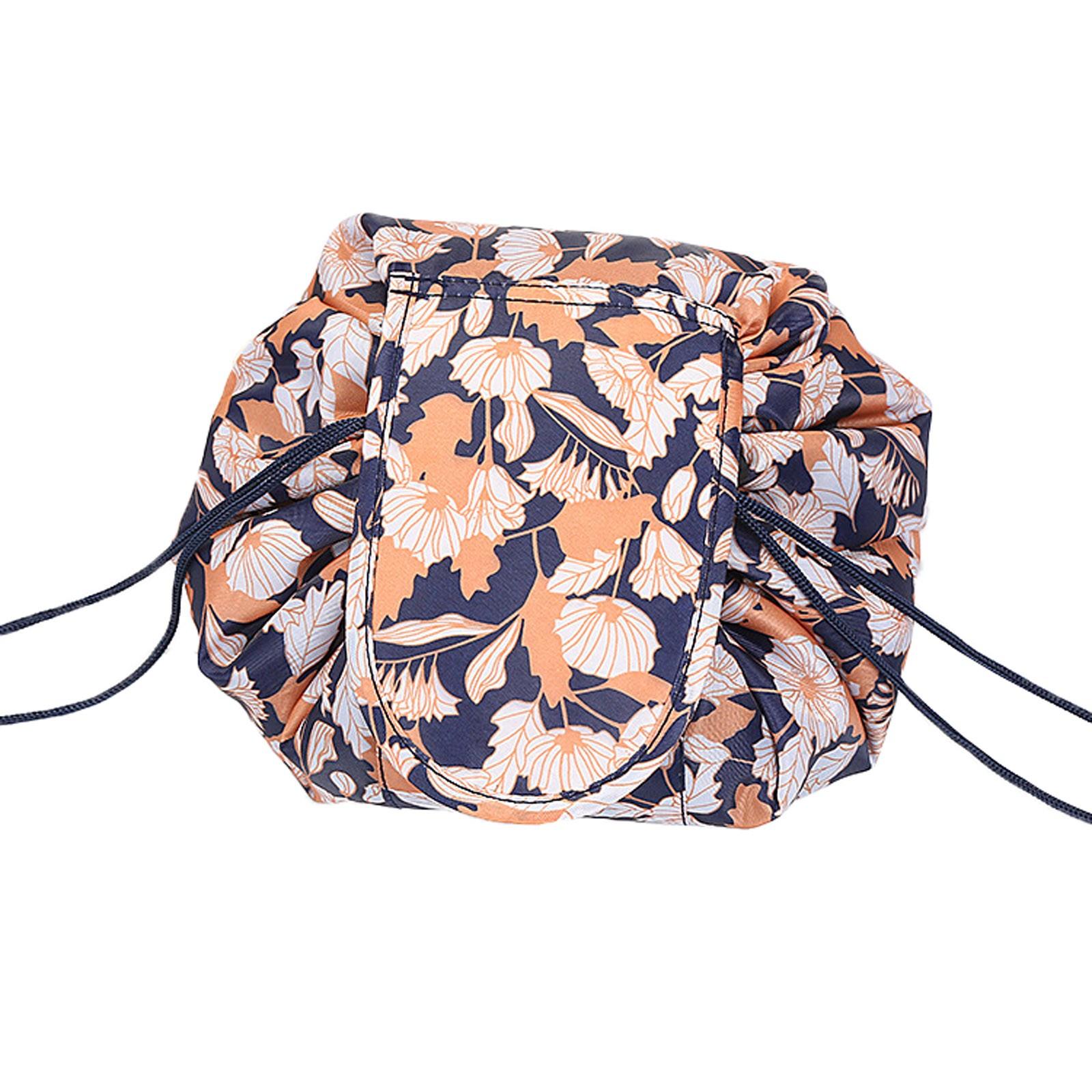 

Drawstring Makeup Bag 20 Inch Travel Cosmetic Bag,Opens Flat For Easy Access