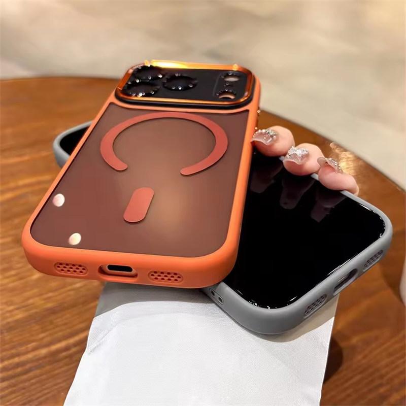 Business Transparent Magsafe Case for iPhone 17 16 15 14 13 12 11 17 Pro Max Plating Camera Protection Cover for iPhone 17 Air