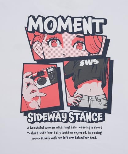 IMPROMES Casual SIDEWAYSTANCE Moment Girl Short Sleeve T-Shirt, Men's, Red
