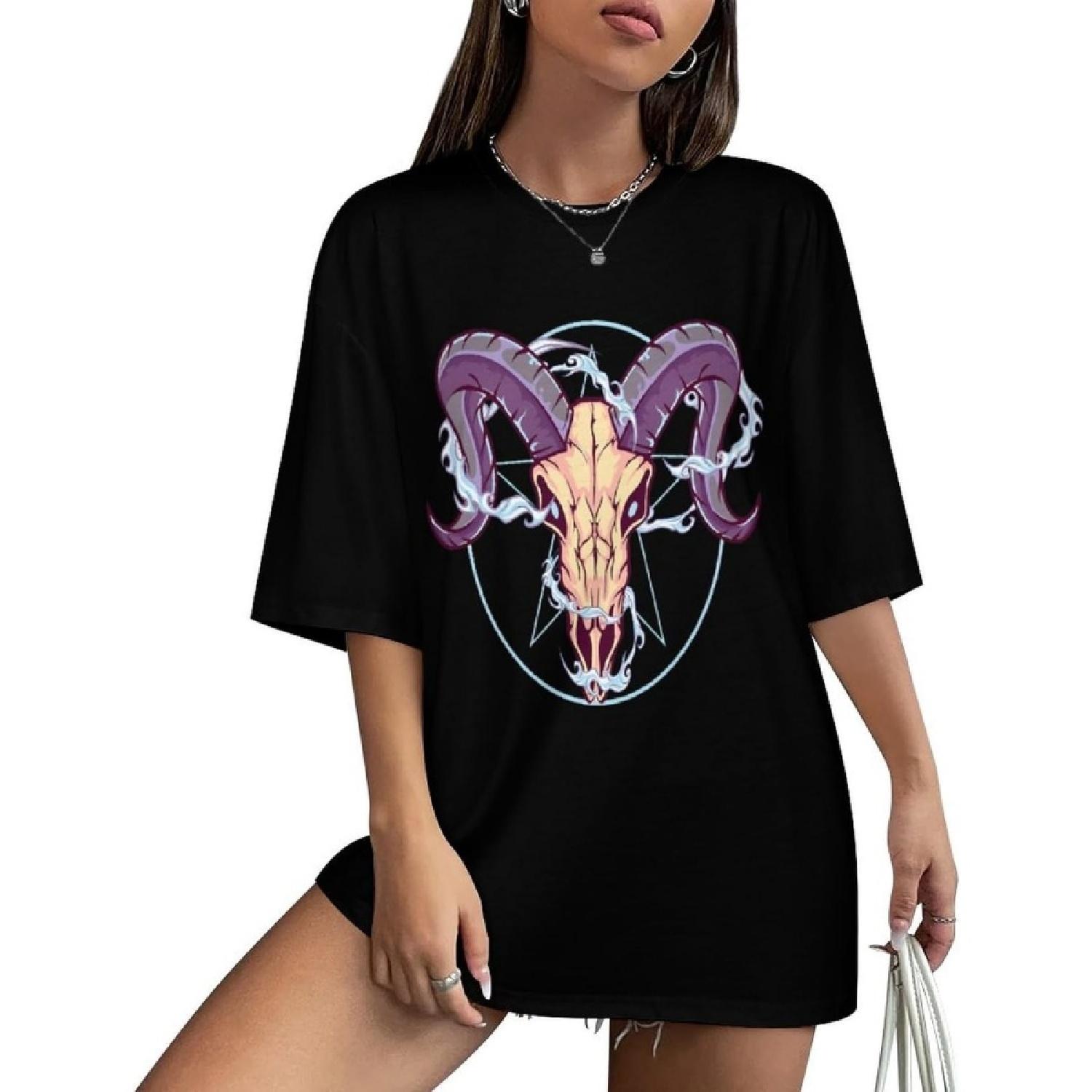 AYANILI Womens&Men s Crew Neck T Shirt Ghost Moonlight Band Womens Tops Street Style Unisex S
