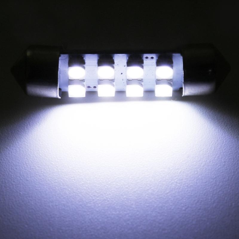 Festoon LED Tail Bulbs 31/36/39/41mm Double Pointed 12V 8SMD 1210 Car Interior Dome Reading Trunk License Plate Lights