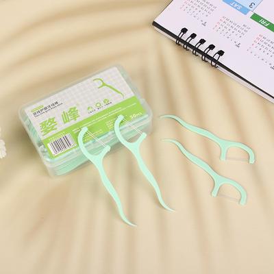 Double Line Dental Floss Mint Disposable Bow Design Portable Oral Cleaning Toothpick Floss Pick Carry-On Adult Teeth Oral Care