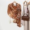 Ladies cotton and linen feel scarf shawl fashion retro cashew scarf spring and summer tulle new product