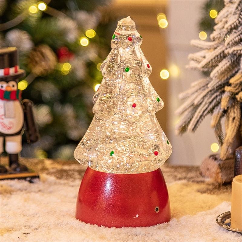 Exquisite LED Christmas Tree Ornament Luminous Tabletop Tree Shaped Decor 2024 New Year Gift for Party Decorations