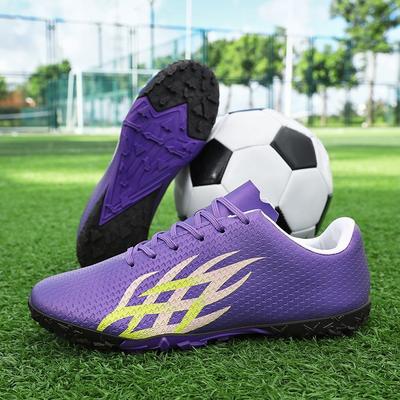 Professional Men's Soccer Training Sneakers Light Breathable Leather Spike Shoes Outdoor Non Slip Gym Running Shoes Plus Size 45
