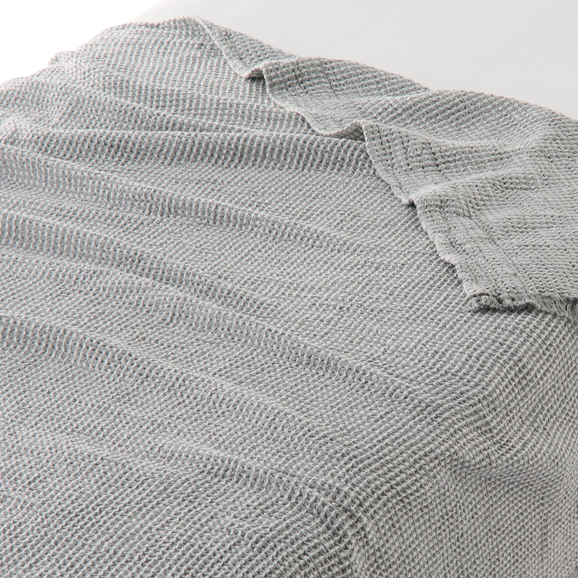 

Плед вафельного переплетения MUJI, серый, односпальный размер, 140 x 200 см, 12864509