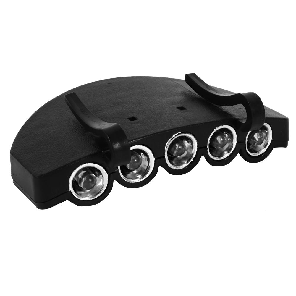 5 LED Cap Шляпа Brim Клип Головной 