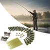 50pcs Anti Entanglement Sleeves Fishing Tackle Leads Clip Fast Change Swivels Tail Rubber Fishing Accessory for Rigs