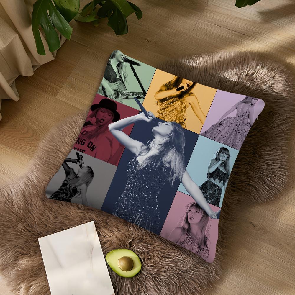 Případ na polštář Singer T-Taylor-S-Swift-ES T-TTPD Obývací pokoj Čelo postele Kancelářský polštář Ložnice Polštář Pohovka Čas na zdřímnutí Povlak na polštář