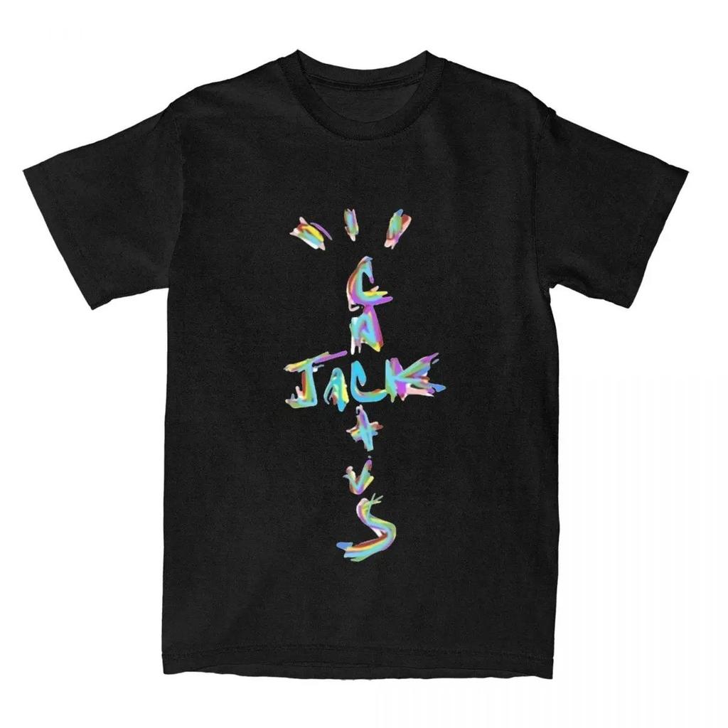 Cactus Jack Travis Scott T-Shirt Męski Damski Hip Hop Raper Damski Lato Y2k Topy Odzież Bawełna Moda Męska Streetwear T-Shirt