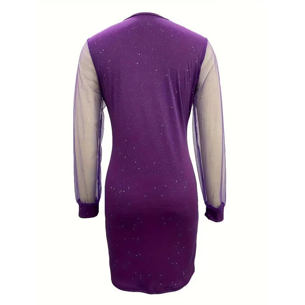 Frühling Sommer Neues Glitzer Bodycon Kleid, Europäischer Amerikanischer Stil Sexy Enganliegendes Partykleid
