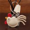 The First Layer Of Cowhide Chicken Pendant, Car Keychain, Leather Rope, Bag, Pendant, Accessories, Zodiac Gifts.