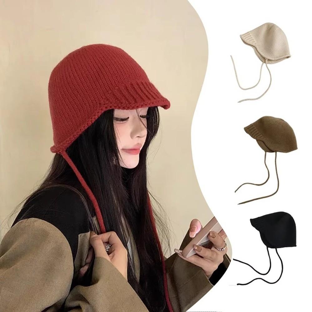 Windproof Beanie Cap Warm Earmuffs Cap New Knitted Cap  Women
