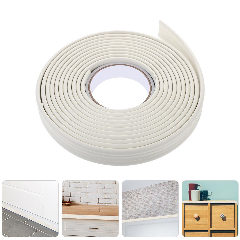 Peel and Stick Vinyl Baseboard Molding Trim Flexible Wall Molding Kit for Living Room TV Background Ceiling Decor Aesthetic