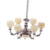 1:12 Dollhouse Miniature Retro Lamp Chandelier Light Working Ceiling Lamp Light Furniture Model Dollhouse Livingroon Scene Decor