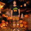 Family Matching Halloween Printed Pajama Set Short Sleeve Top and Pants
