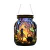 Fairy Hanging Decoration 2D Flat Fairy Forest Acrylic Ornament Wishing Bottle Shape Decoration for Indoor Outdoor Window Door