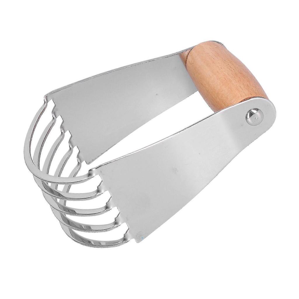 Stainless Steel Dough Blender Mixer Pastry Cutter Wooden Handle Durable Kitchen Tool For Baking Mixing