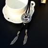 Round Bolo Tie Western Cowboy Shirt Imitation Gem Pendant Vintage Star Necklaces  For Men Women