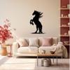 Custom Metal Horse Silhouette Wall Art Rearing Equestrian Sculpture Outdoor Decor