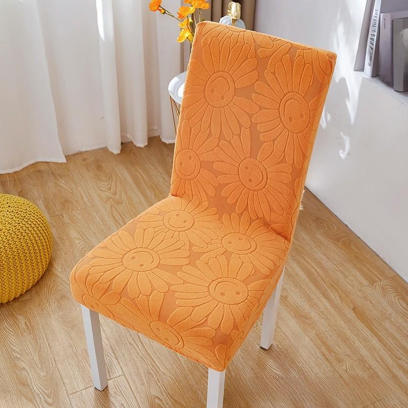 Sunflower Chair Cover With Elastic Fit For Home Dining And Allseason Protection