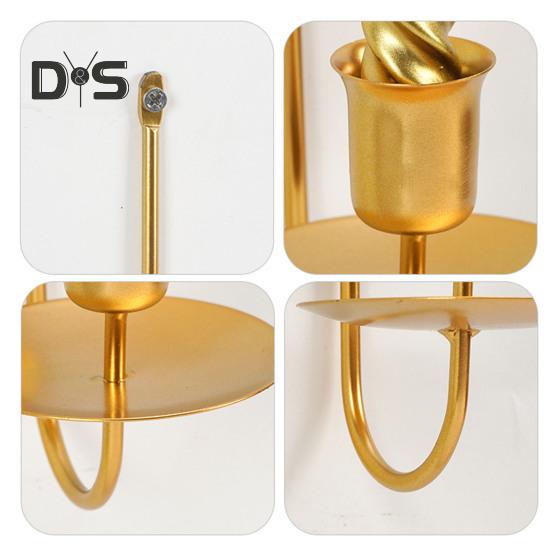 2 Pcs Metal Candle Holder Wall Decor Candle Sconce Holder Modern Wall Mount Tapered Candles Holders for Fireplace Living Room Farmhouse