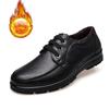2026 Winter Echt Lederen Schoenen Heren Zakelijke Brogues Warm Pluche Koeienleer Mannen Schoenen