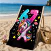 Energy Number 67 Design Beach Towel, Quick-drying, Easy to Care for, Suitable for Both Fitness and Beach Vacations,Sports Essential