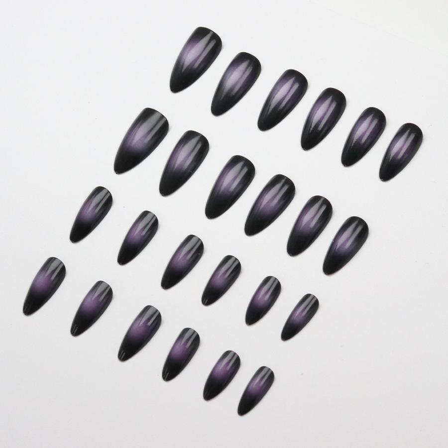 Almond Dream Amethyst Whitening Nail Tips - 24pcs Wearable Versatile Style