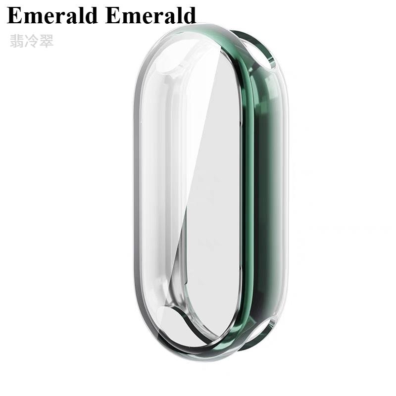 

ТПУ чехол для Xiaomi Smart Band 10 9 8 NFC Мягкая защита экрана Рамка Бампер для Xiaomi Mi Band 10 Керамический Mi Band 9 8 Крышка Корпус Mi Smart Band 10 зелёный