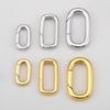 2pcs 18K Gold Filled Oval Carabiner Necklace Clasps Closures Pearl Enhancer Connector Brass DIY Jewelry Necklace Bracelet Making