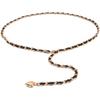 Love Pearl Heart Metal Chain Woven Waist Belt - Stylish Peach Heart Lady Cincher Chain