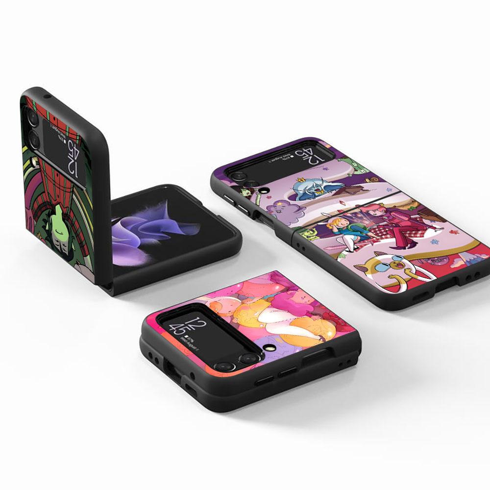 Fionna Cake Case for Samsung Galaxy Z Flip4 Flip3 5G PC Hard Cell Phone Shell Z Flip 4 3 Black Coque Zflip4 Zflip3 Cover