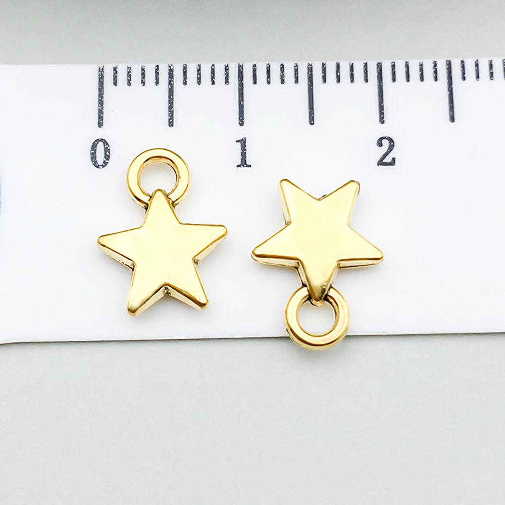 100-Piece Five-Color Alloy Sun, Moon, and Star Pendant Charms for DIY Jewelry